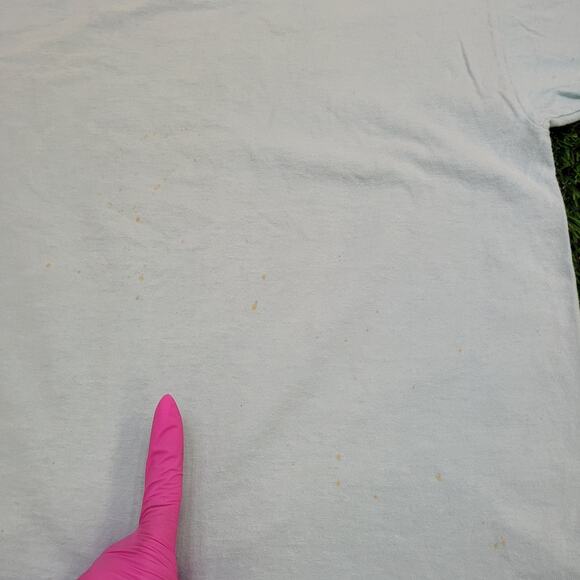 Vintage 1988 Habitat Softwear Alaska Wolf Shirt Medium 20x26 Light Blue USA - Picture 11 of 16